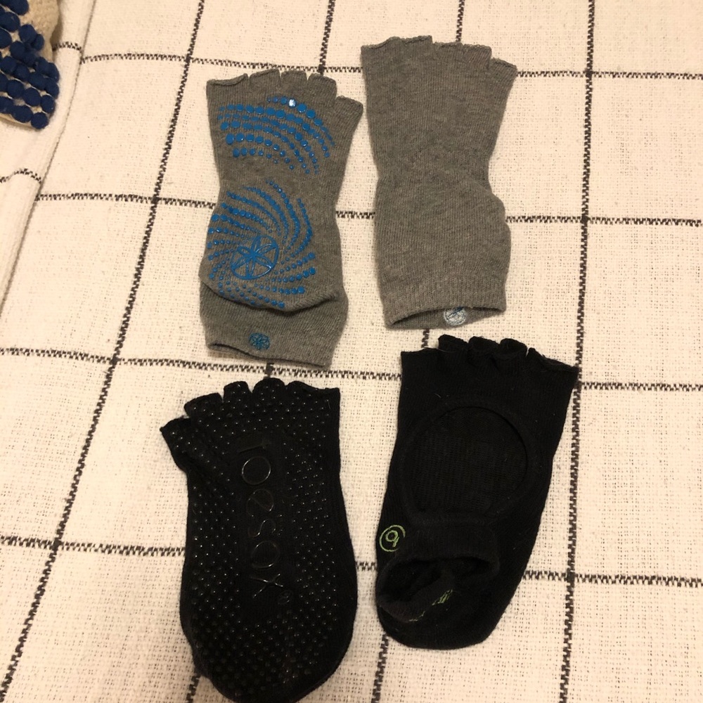 Open-toe grippy barre socks